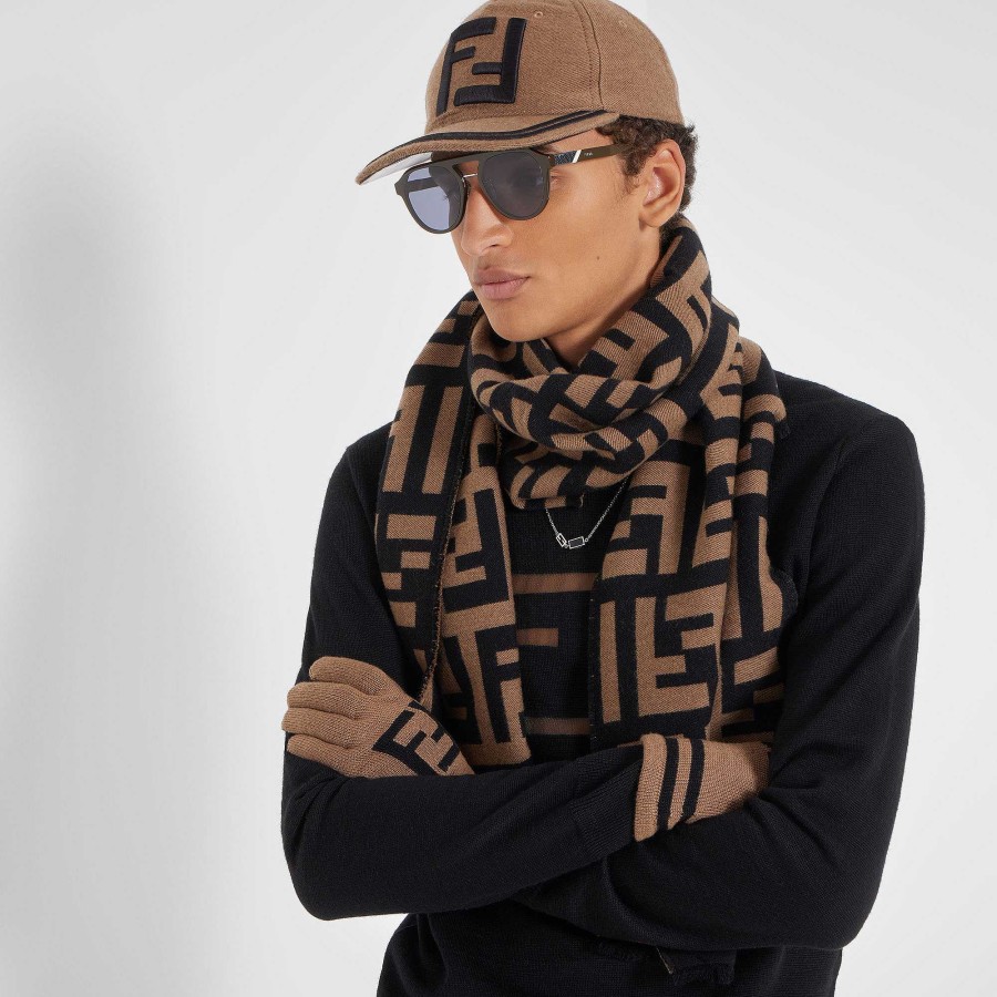 Men Fendi Scarves | Scarf Brown