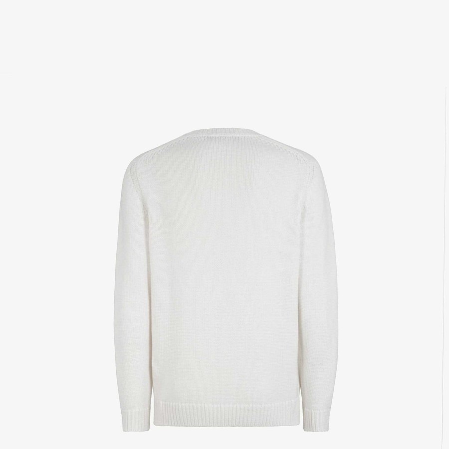 Men Fendi Knitwear | Pullover White