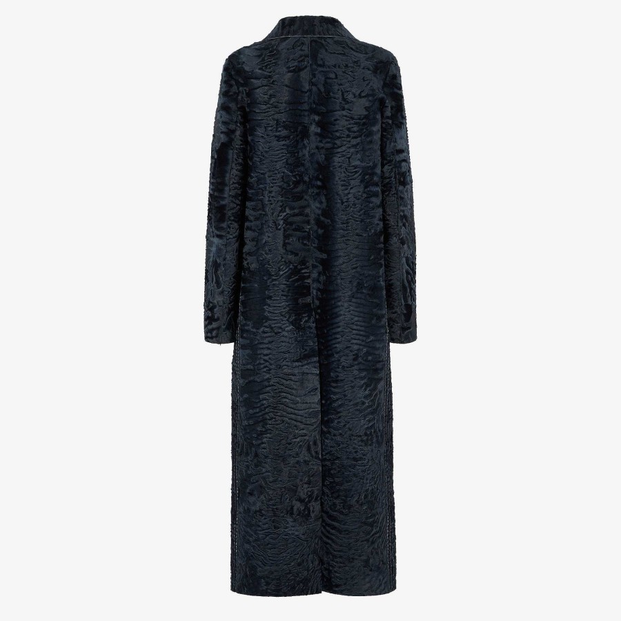 Women Fendi Outerwear | Coat Blue