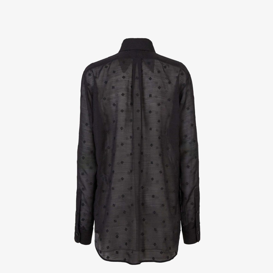 Women Fendi Tops & Shirts | Shirt Black