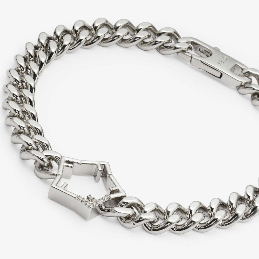 Men Fendi Bracelets | Fendi Five Bracelet Silver