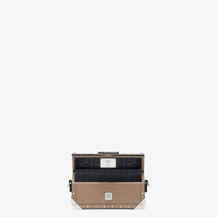 Men Fendi Belt Bags | Baguette Trunk Mini Beige