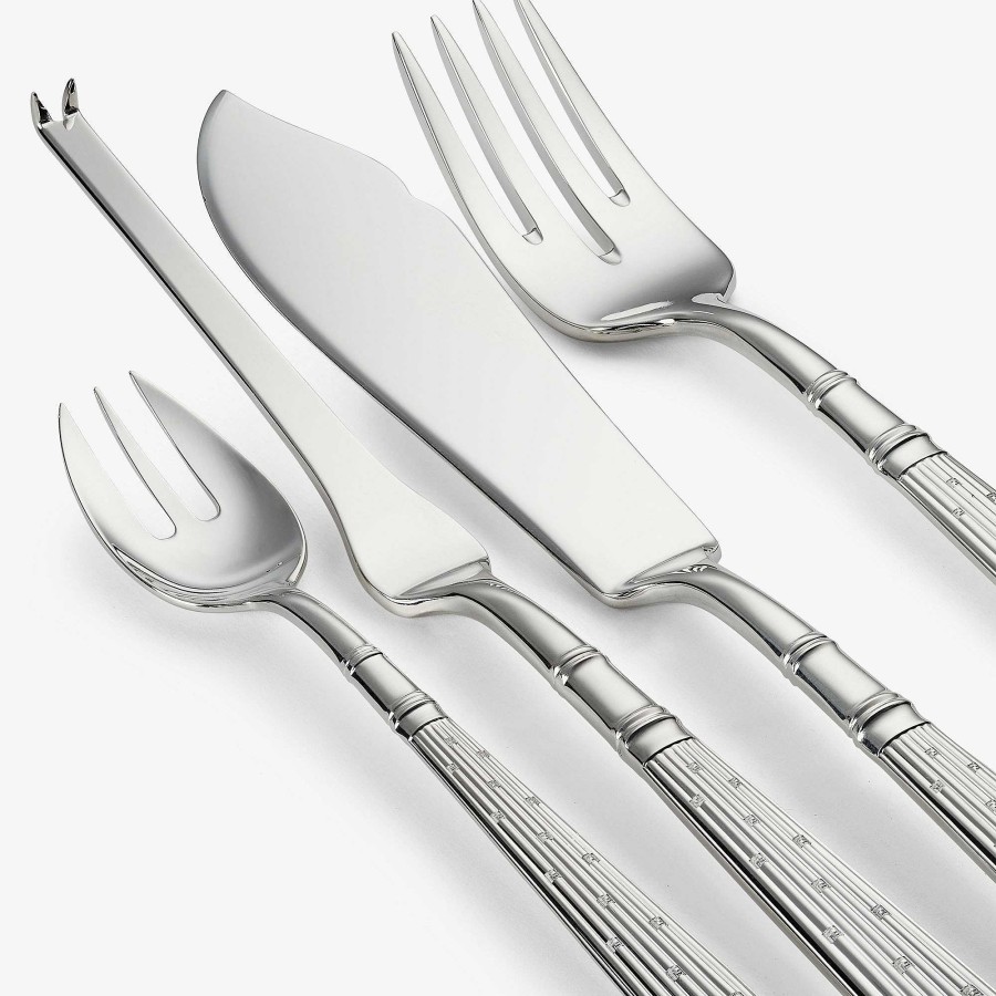 Home Decor & Lifestyle Fendi | Fendi Roma Set Of Fish Flatware Silver