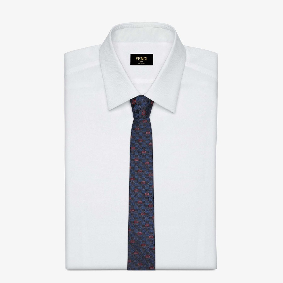 Men Fendi Ties | Tie Blue