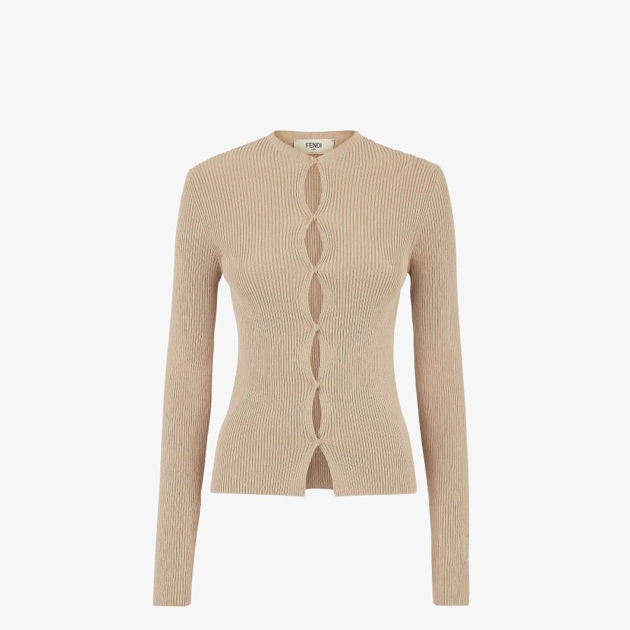 Women Fendi Knitwear | Cardigan Beige