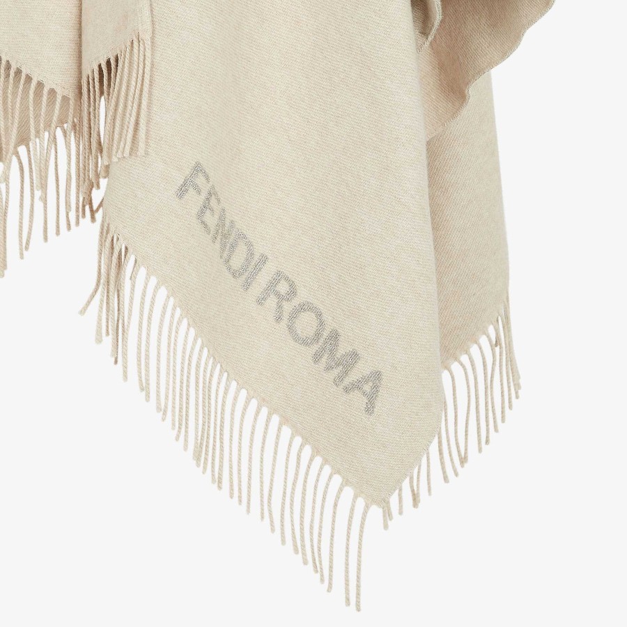 Women Fendi Scarves & Ponchos | Fendi Poncho Beige