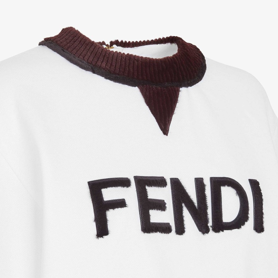 Women Fendi T-Shirts & Sweatshirts | Sweatshirt White