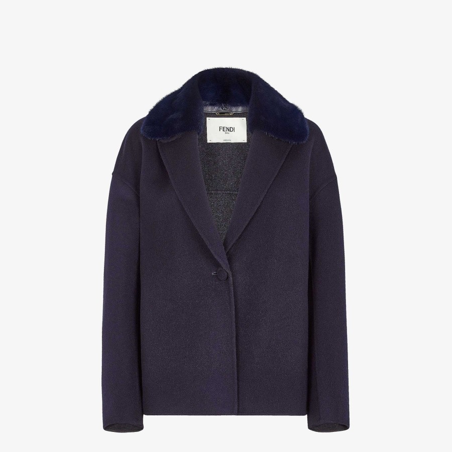 Women Fendi Outerwear | Blouson Blue