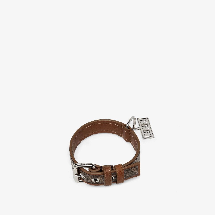 Men Fendi Pet Accessories | Dog Collar Brown