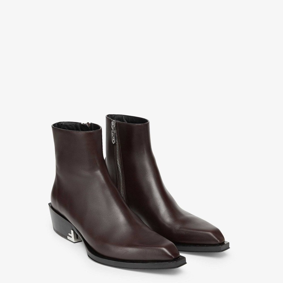 Men Fendi Lace Ups & Boots | Ankle Boots Brown