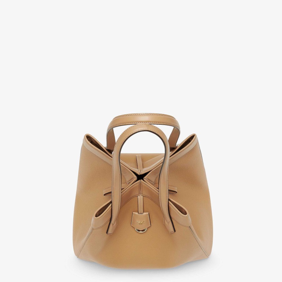 Women Fendi Bucket Bags | Fendi Origami Large Beige