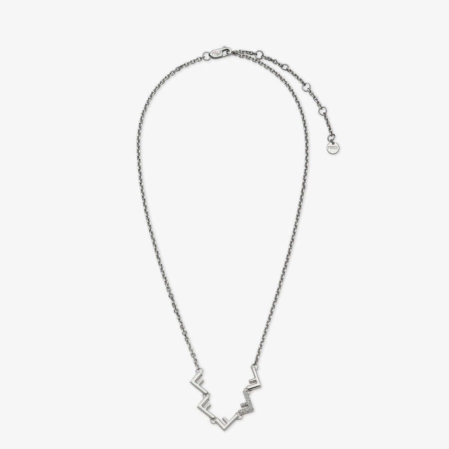 Men Fendi Necklaces | Fendi Five Necklace Silver