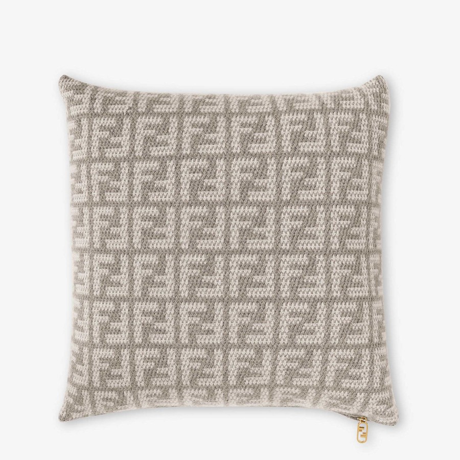 Home Decor & Lifestyle Fendi | Ff Cushion Dove Gray