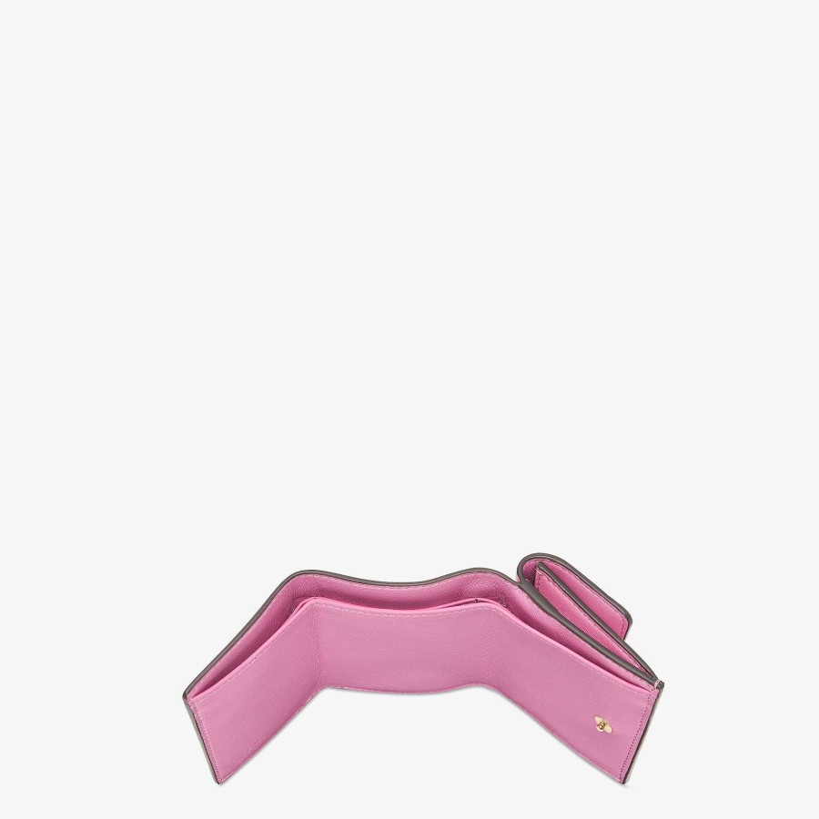 Women Fendi Wallets | Baguette Micro Trifold Pink