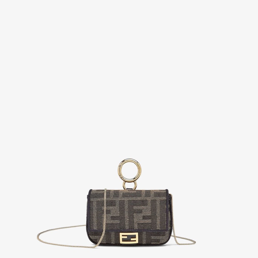 Kids Fendi Accessories | Nano Baguette Charm Brown