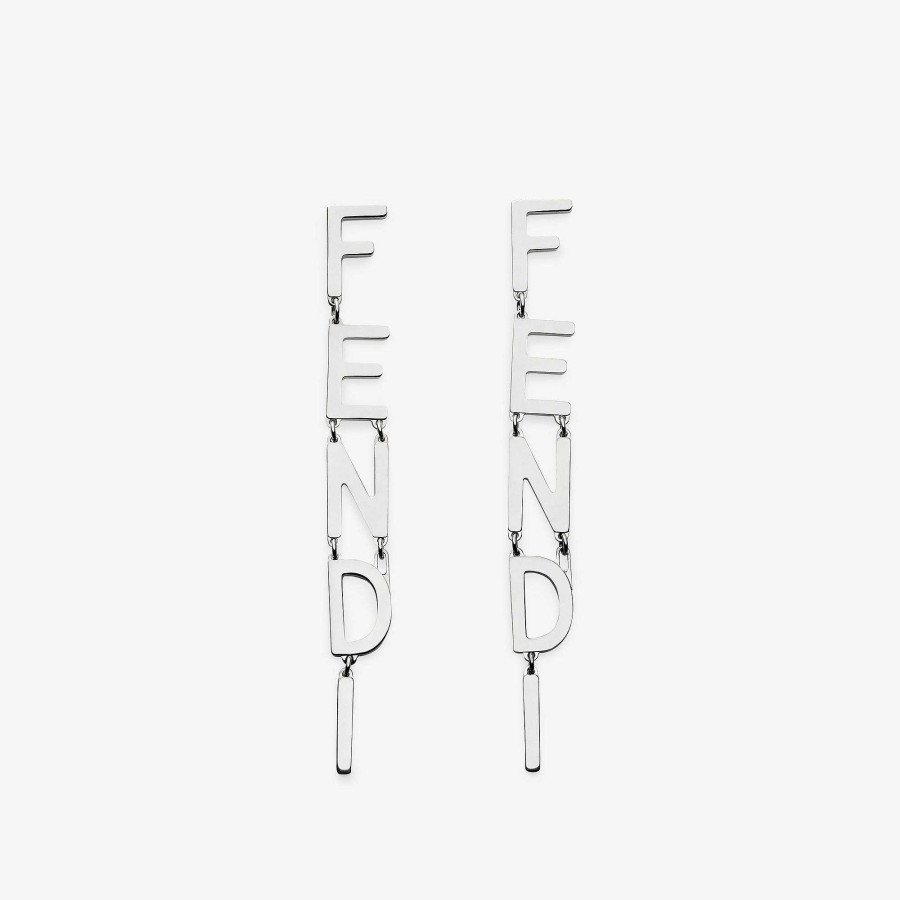 Women Fendi Earring & Brooches | Signature Earrings Silver