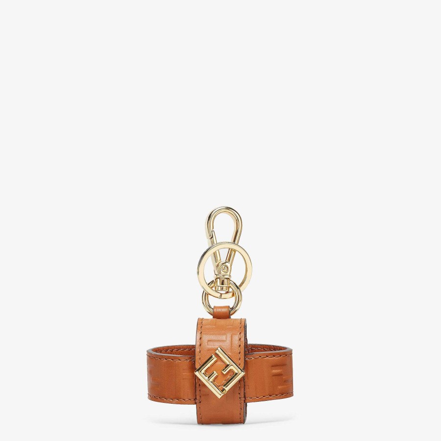 Women Fendi Phone Cases | Ff Diamonds Airpods Pro Charm Brown