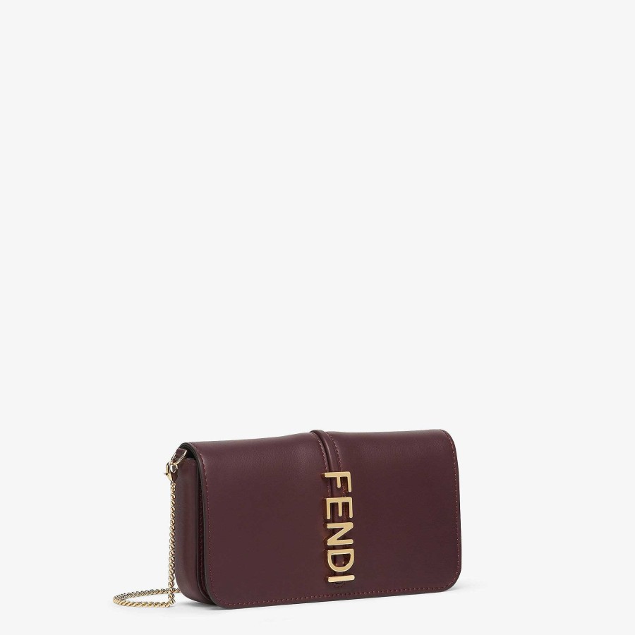 Women Fendi Wallets On Chain | Fendigraphy Wallet On Chain Red