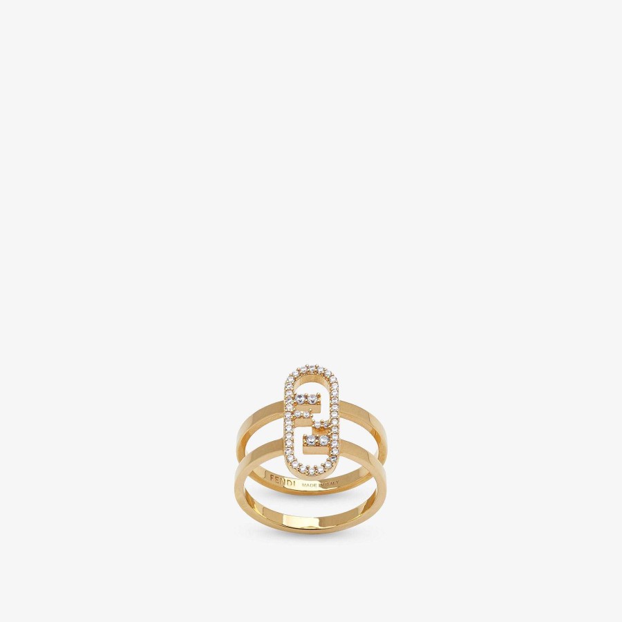 Women Fendi Rings | Fendi O'Lock Ring Gold