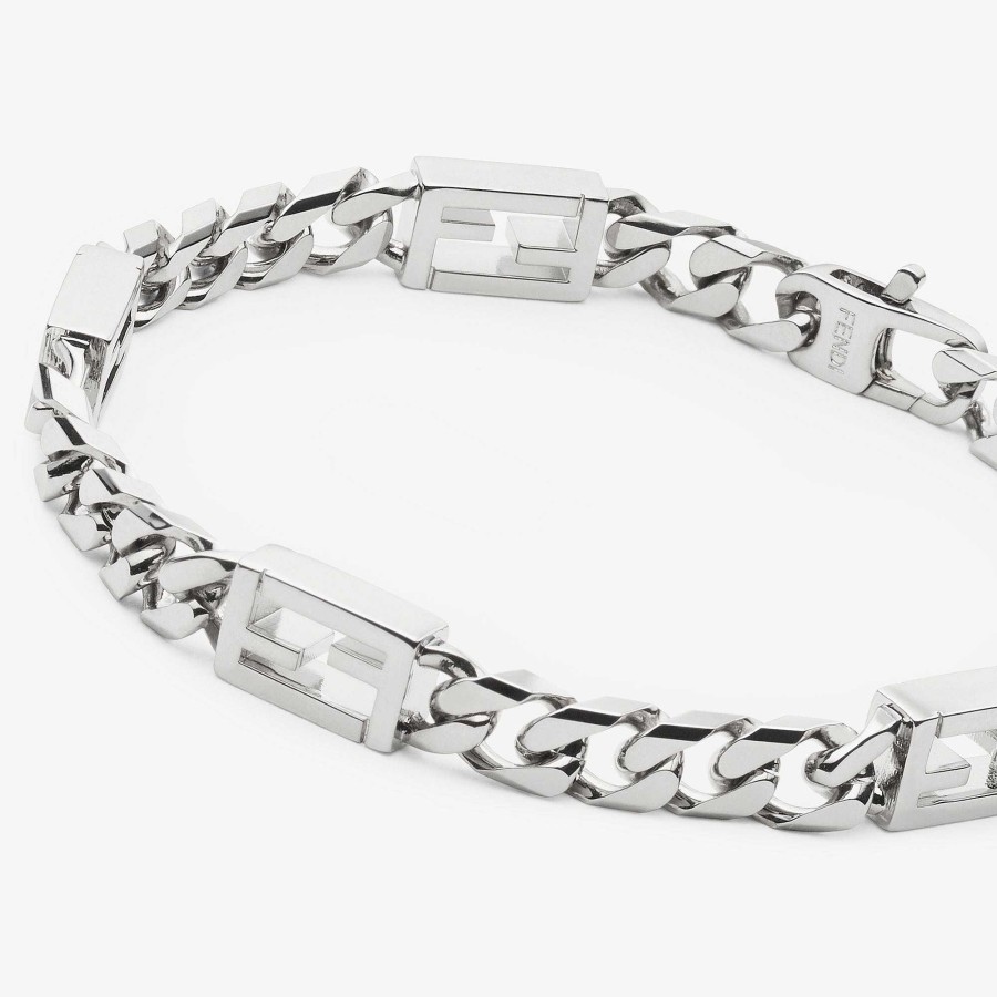 Men Fendi Bracelets | Baguette Bracelet Silver