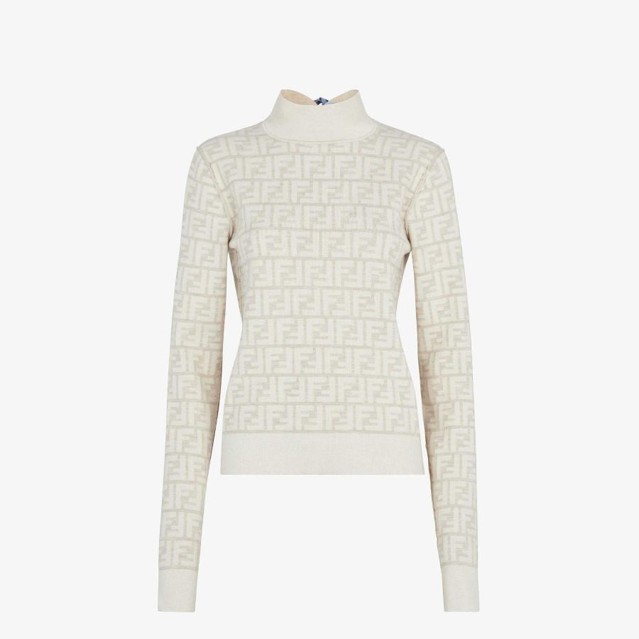 Women Fendi Knitwear | Sweater Beige