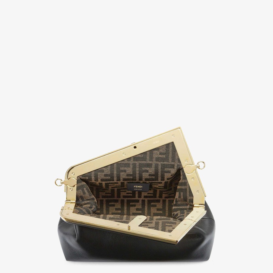 Women Fendi Clutches & Pouches | Fendi First Midi Black