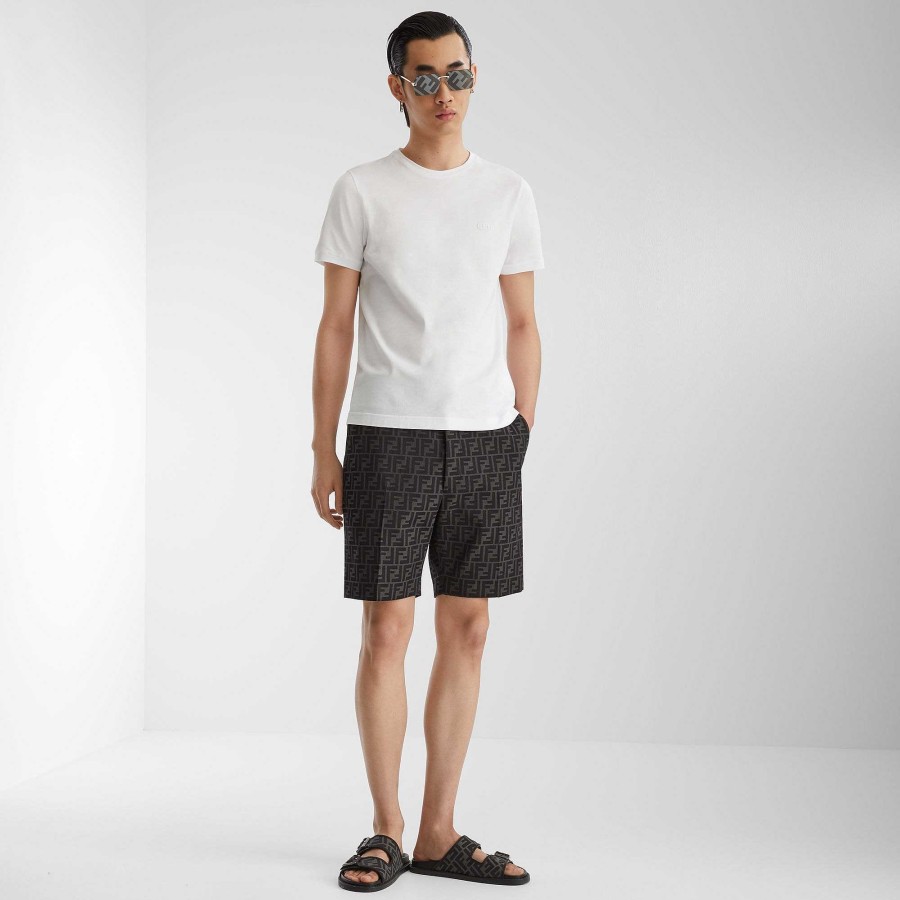 Men Fendi Pants & Shorts | Bermudas Black