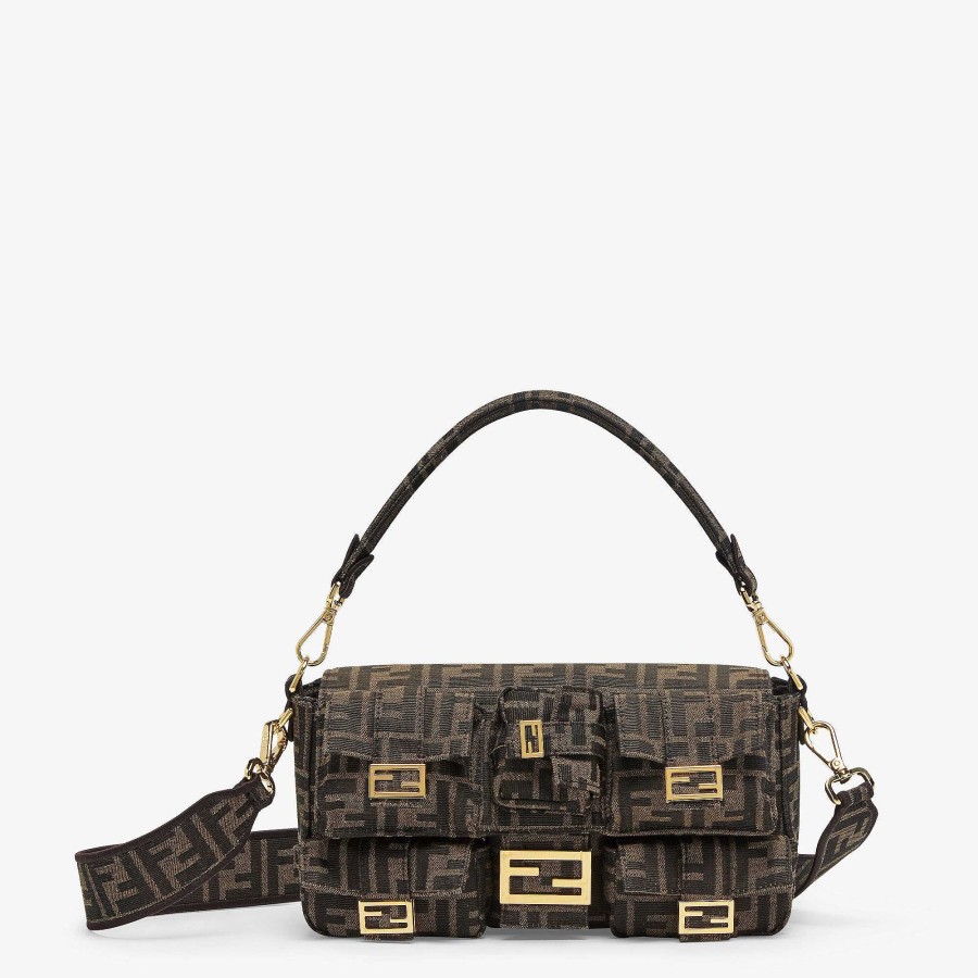 Women Fendi Shoulder & Crossbody Bags | Multipocket Baguette Brown