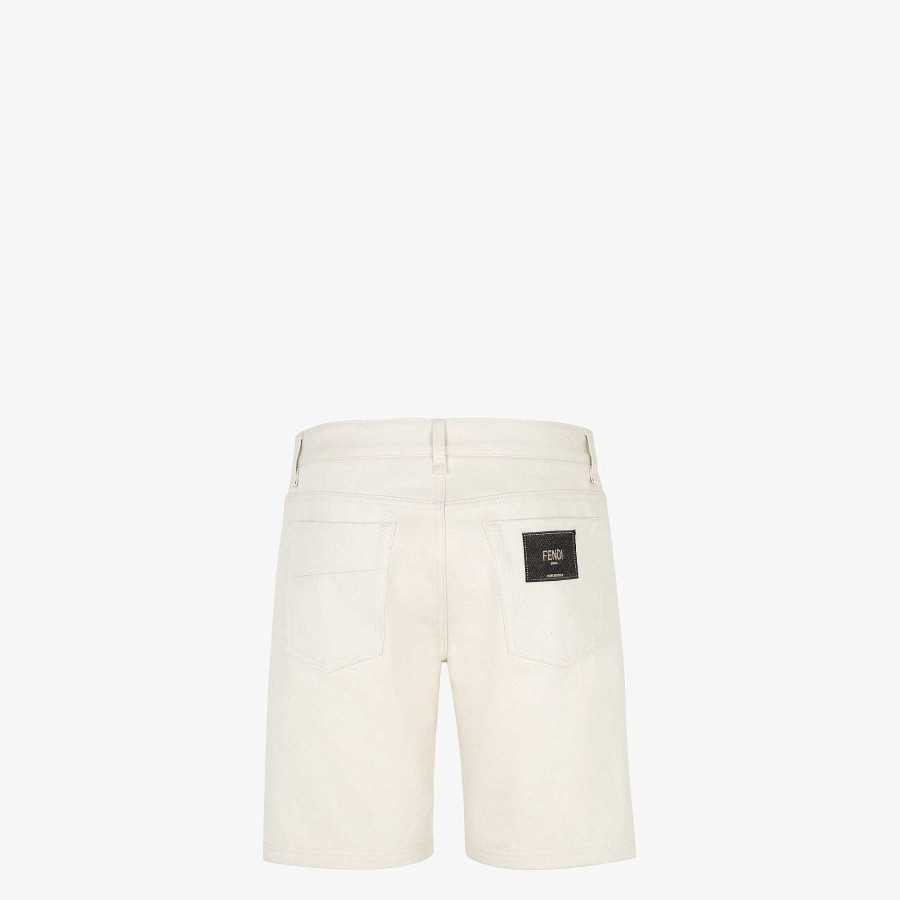 Men Fendi Pants & Shorts | Bermudas White