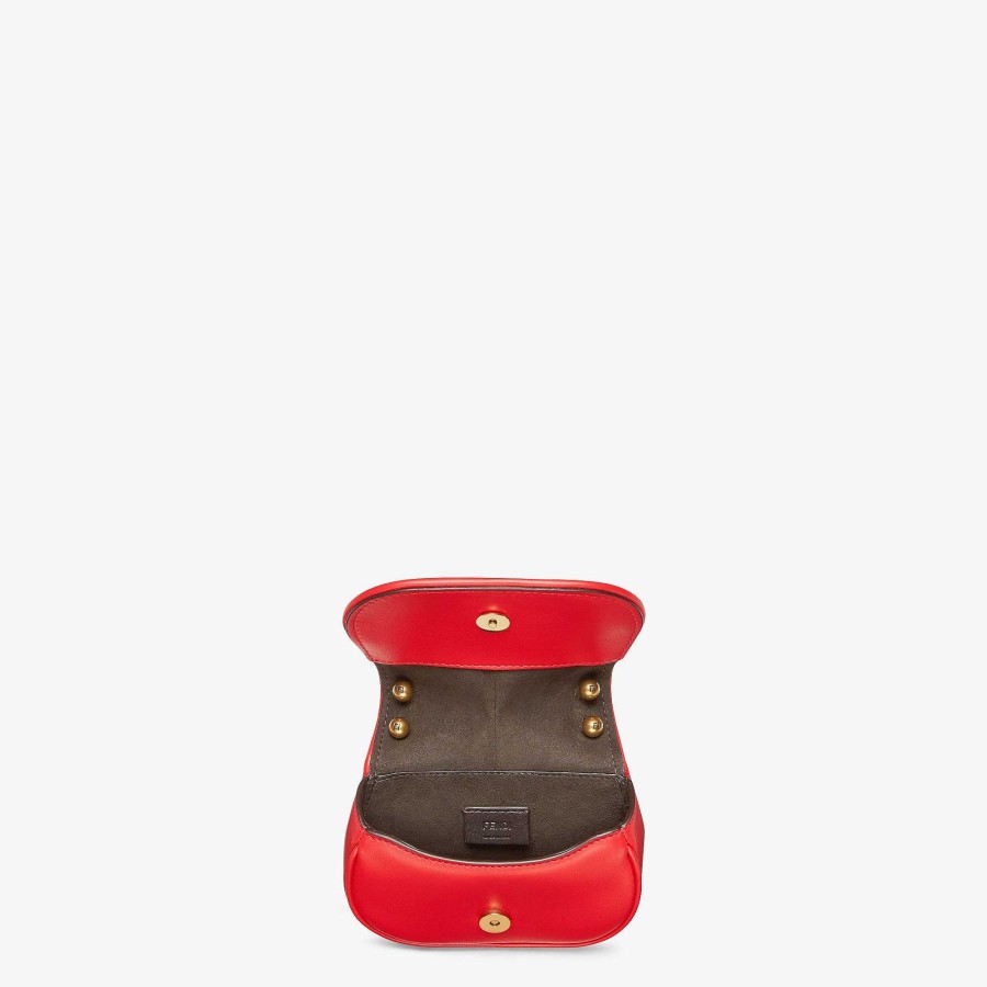 Women Fendi Miniature Bags | Fendi C'Mon Nano Red