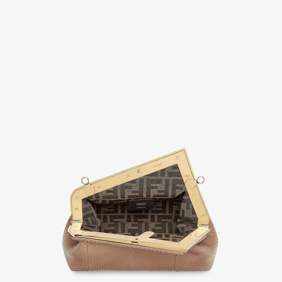 Women Fendi Exotic Bags | Fendi First Small Beige