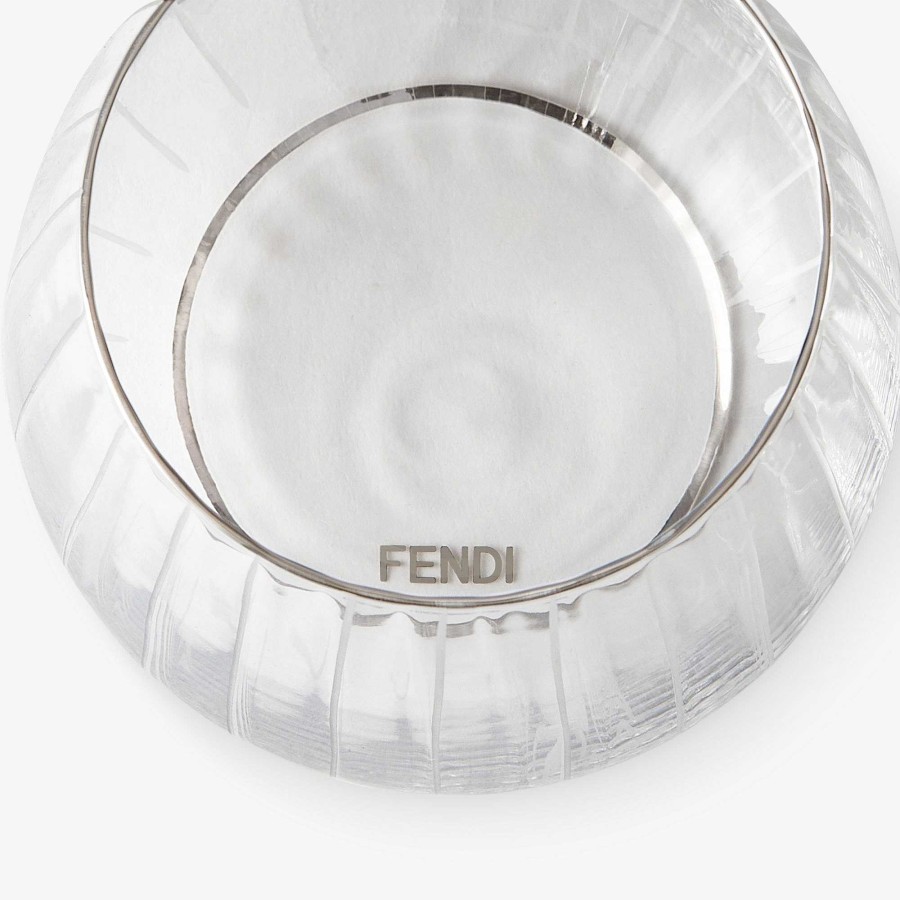 Home Decor & Lifestyle Fendi | Fendi Roma Set Of Double Old Fashioned Glasses Transparent