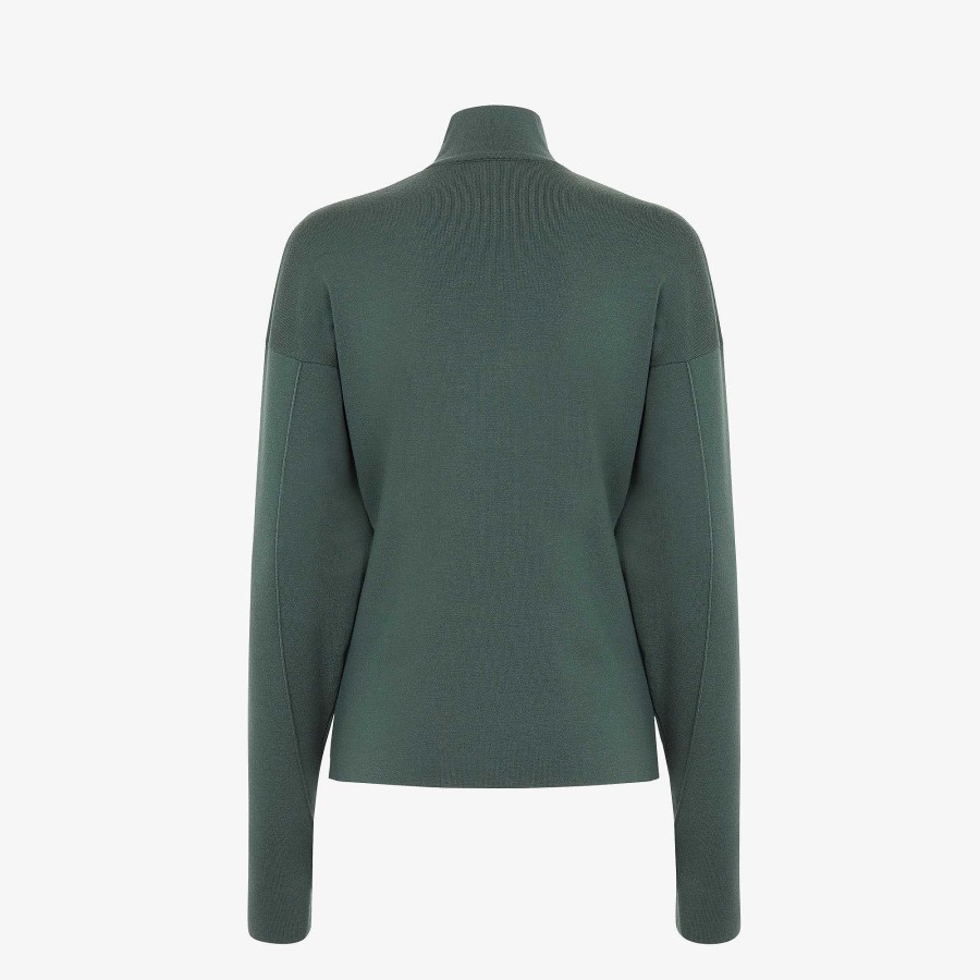 Women Fendi Knitwear | Sweater Green