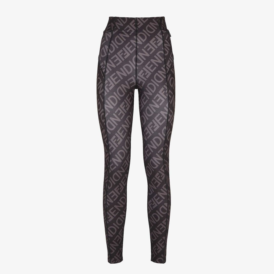 Women Fendi Skiwear | Leggings Black