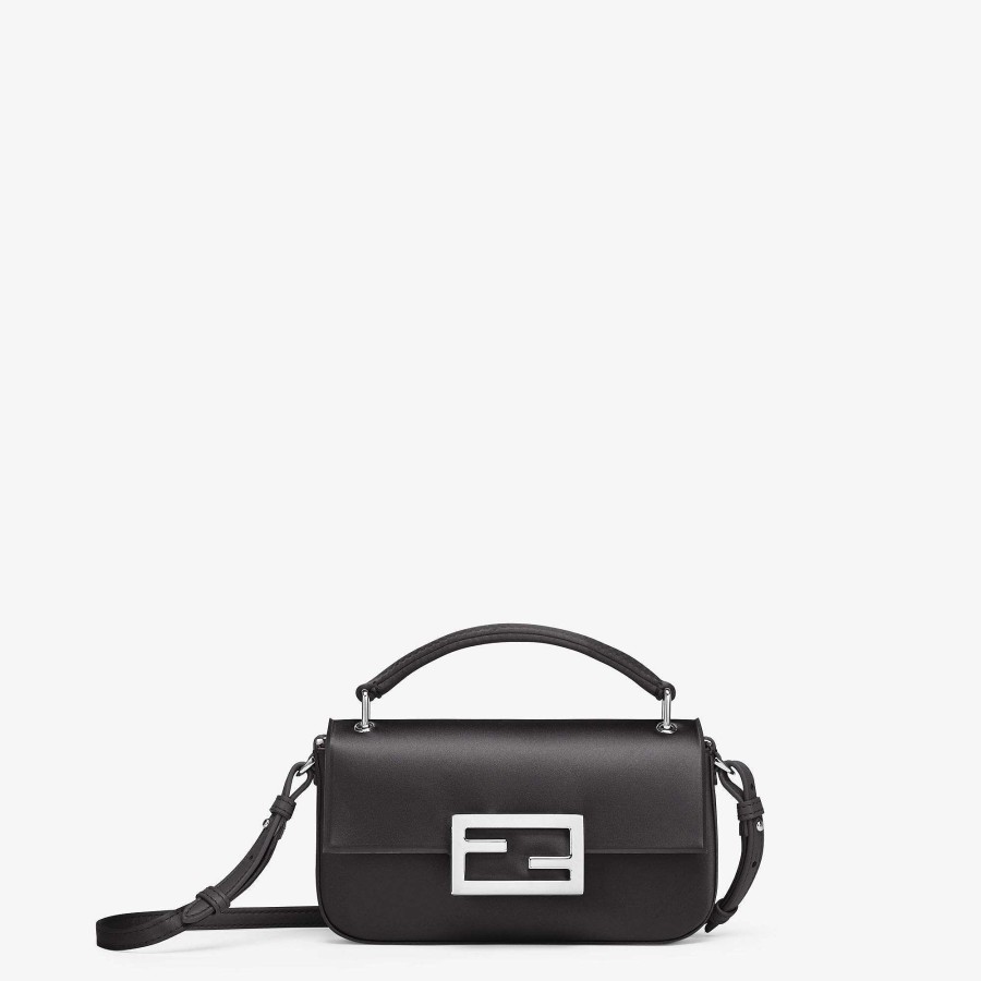 Women Fendi Mini Bags | Baguette Phone Pouch Black