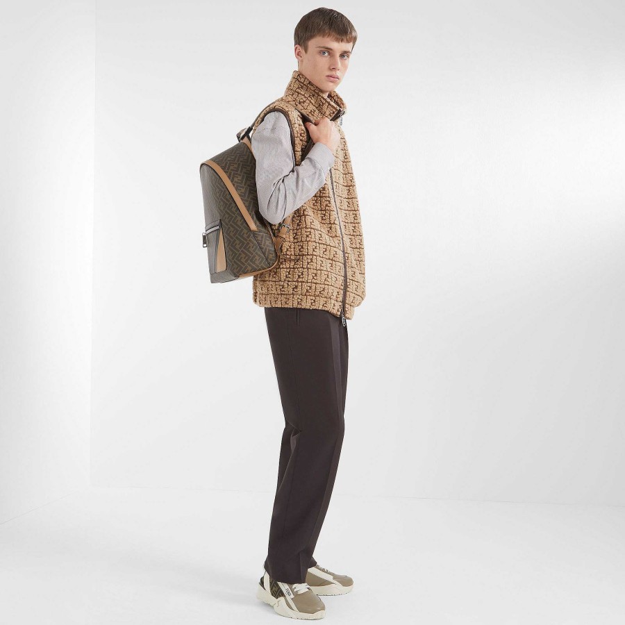 Men Fendi Outerwear | Vest Brown