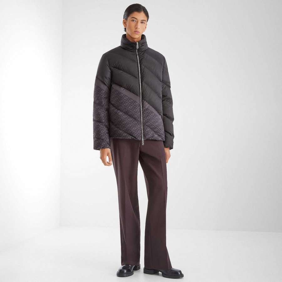 Men Fendi Outerwear | Down Jacket Black