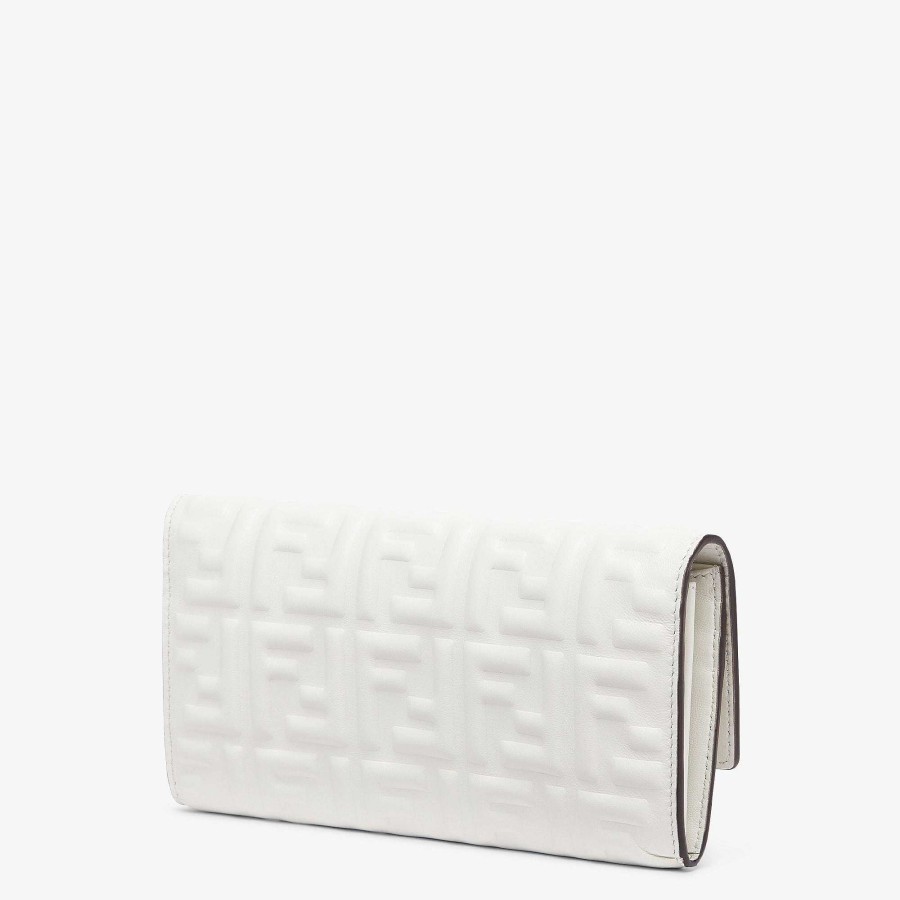 Women Fendi Wallets | Baguette Continental White