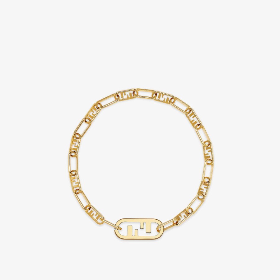 Women Fendi Necklaces | O'Lock Choker Gold