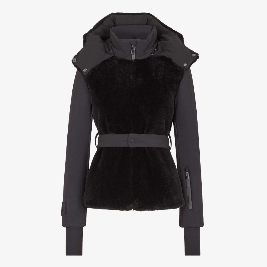 Women Fendi Skiwear | Ski Jacket Black