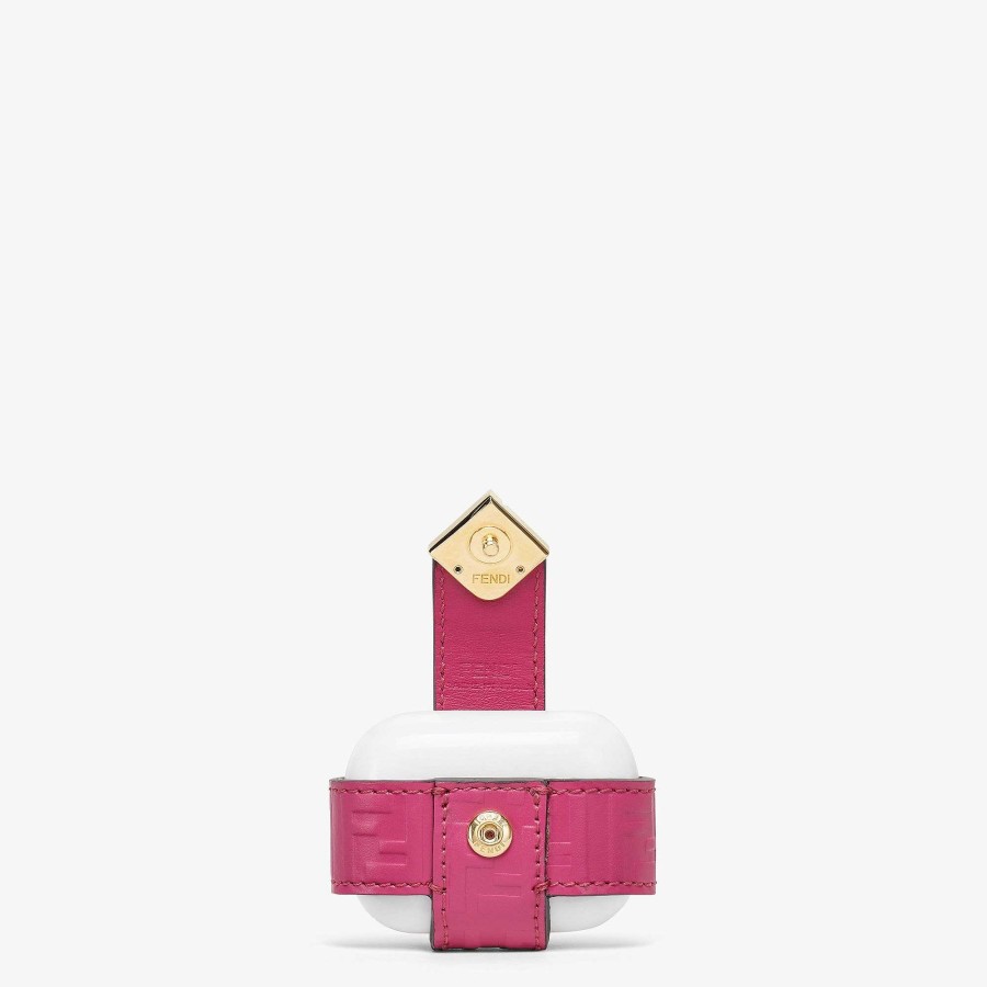 Women Fendi Phone Cases | Ff Diamonds Airpods Pro Charm Pink