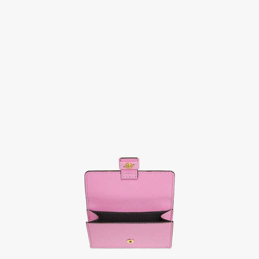 Women Fendi Card Holders & Small Accessories | Baguette Card Holder Pink