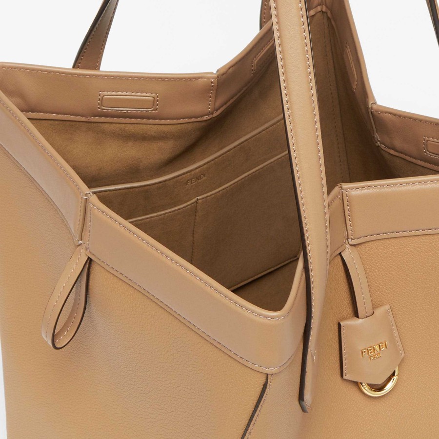 Women Fendi Bucket Bags | Fendi Origami Large Beige