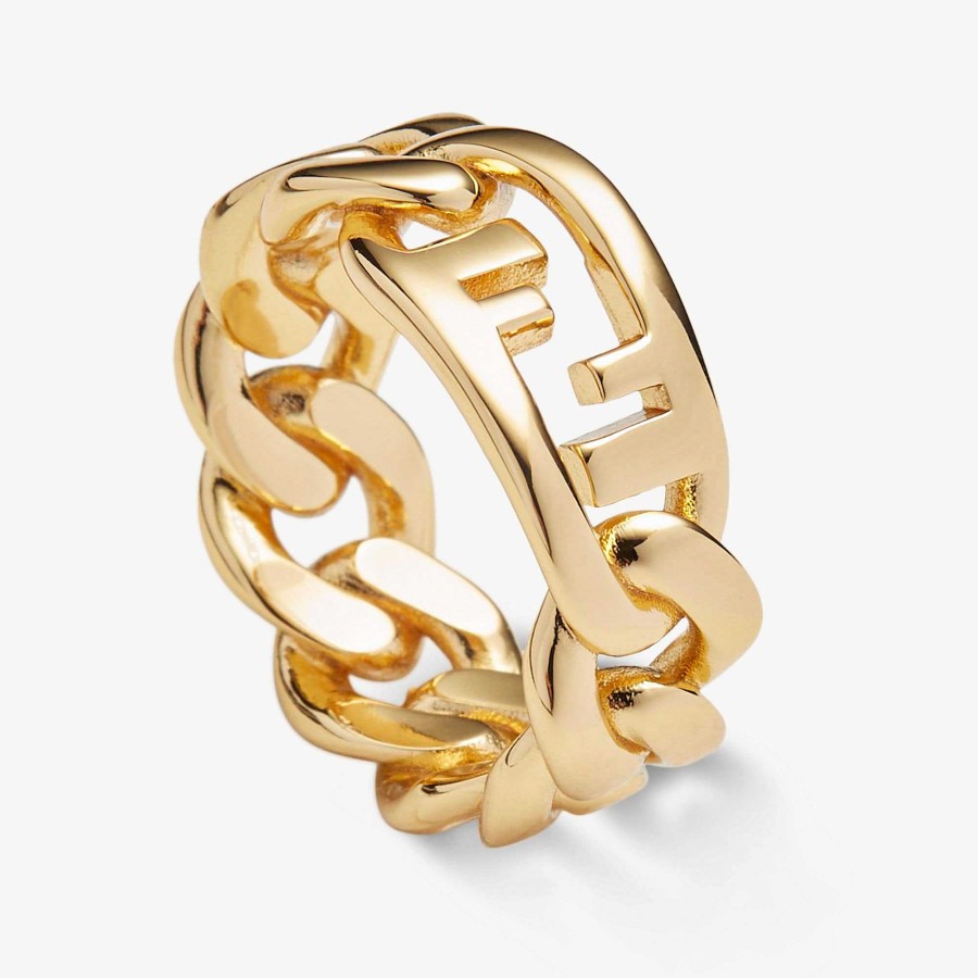 Women Fendi Rings | Fendi O'Lock Ring Gold