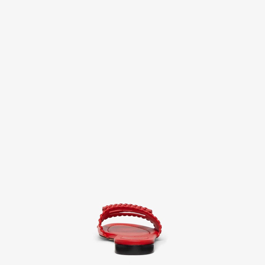 Women Fendi Sandals & Slides | Baguette Red