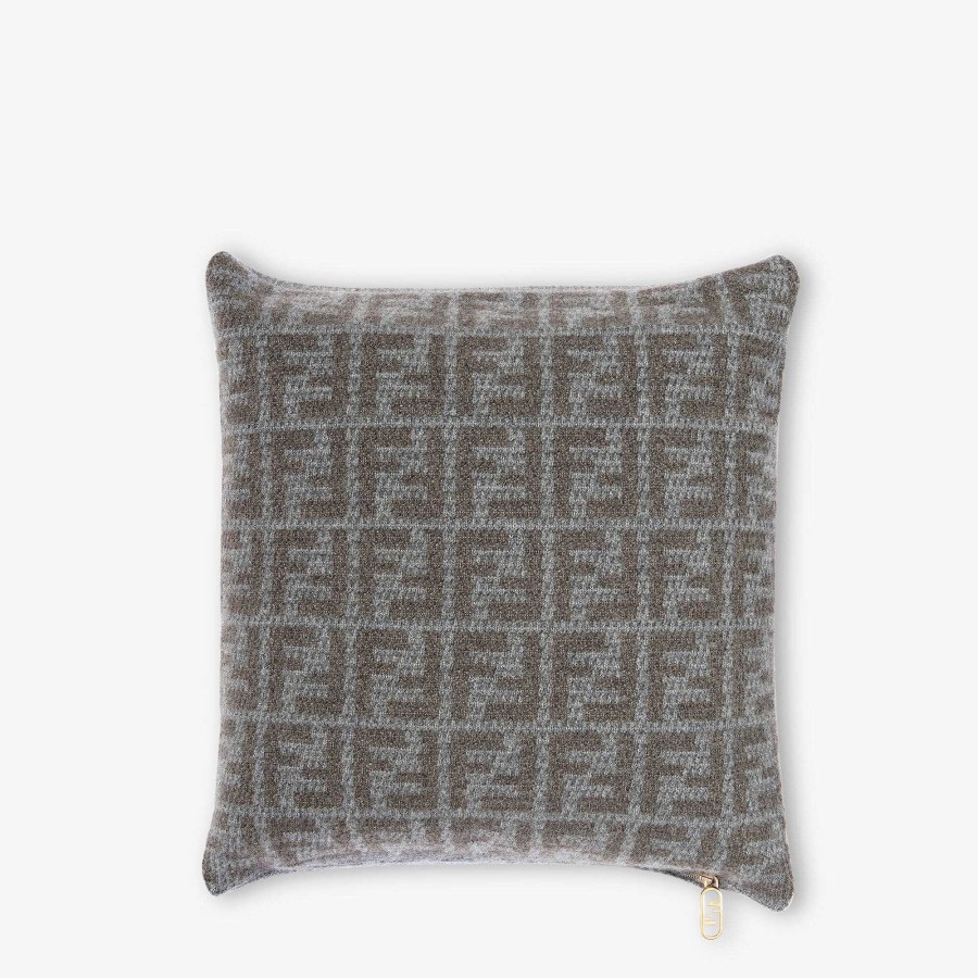 Home Decor & Lifestyle Fendi | Ff Square Cushion Gray