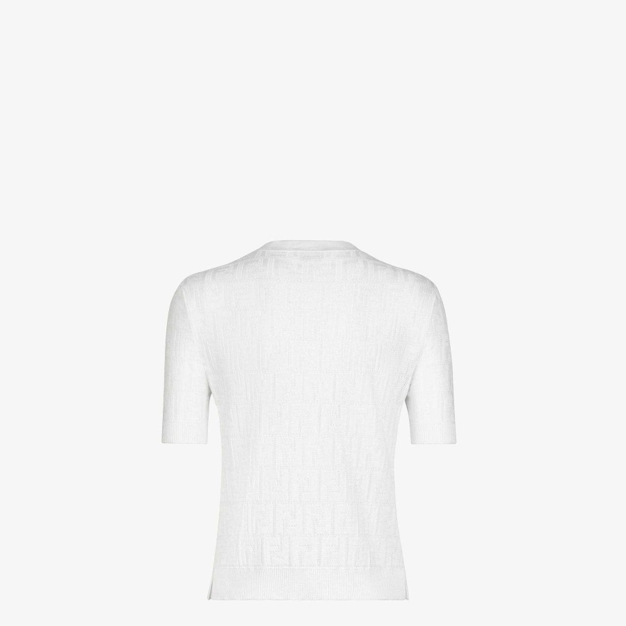 Women Fendi T-Shirts & Sweatshirts | Sweater White