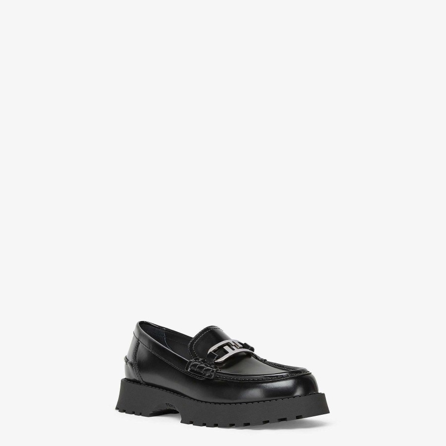 Men Fendi Loafers | Fendi O'Lock Loafers Black