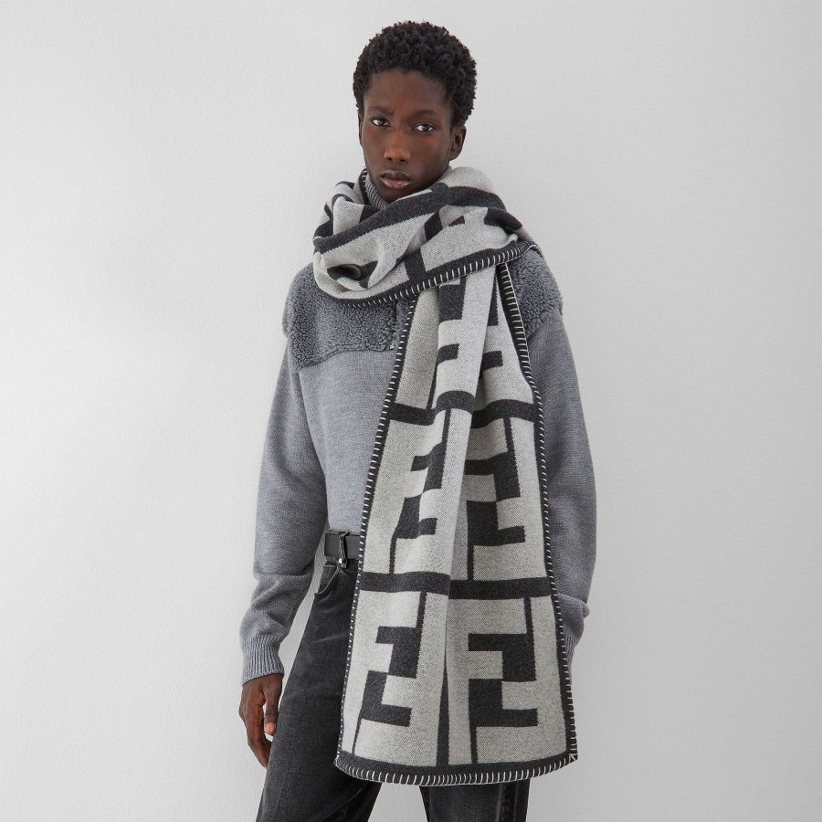 Men Fendi Scarves | Scarf Gray