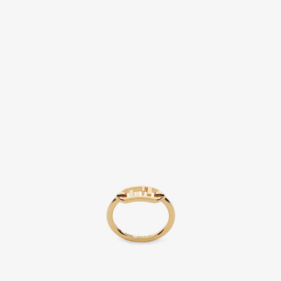 Women Fendi Rings | O'Lock Ring Gold